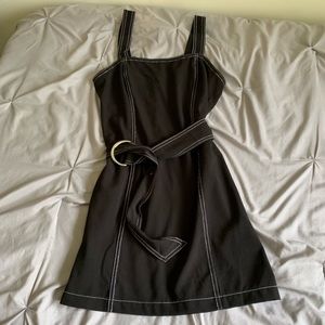 Forever 21 bodycon black denim dress